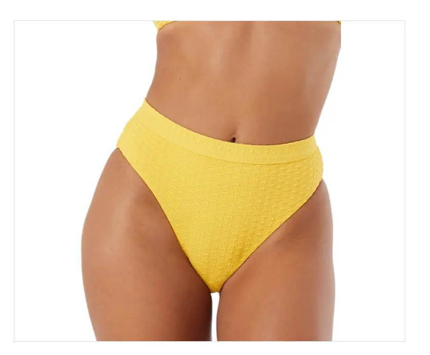 Roxy Juniors' Haleiwa Banded High-Waist Bikini Bottoms - Yellow