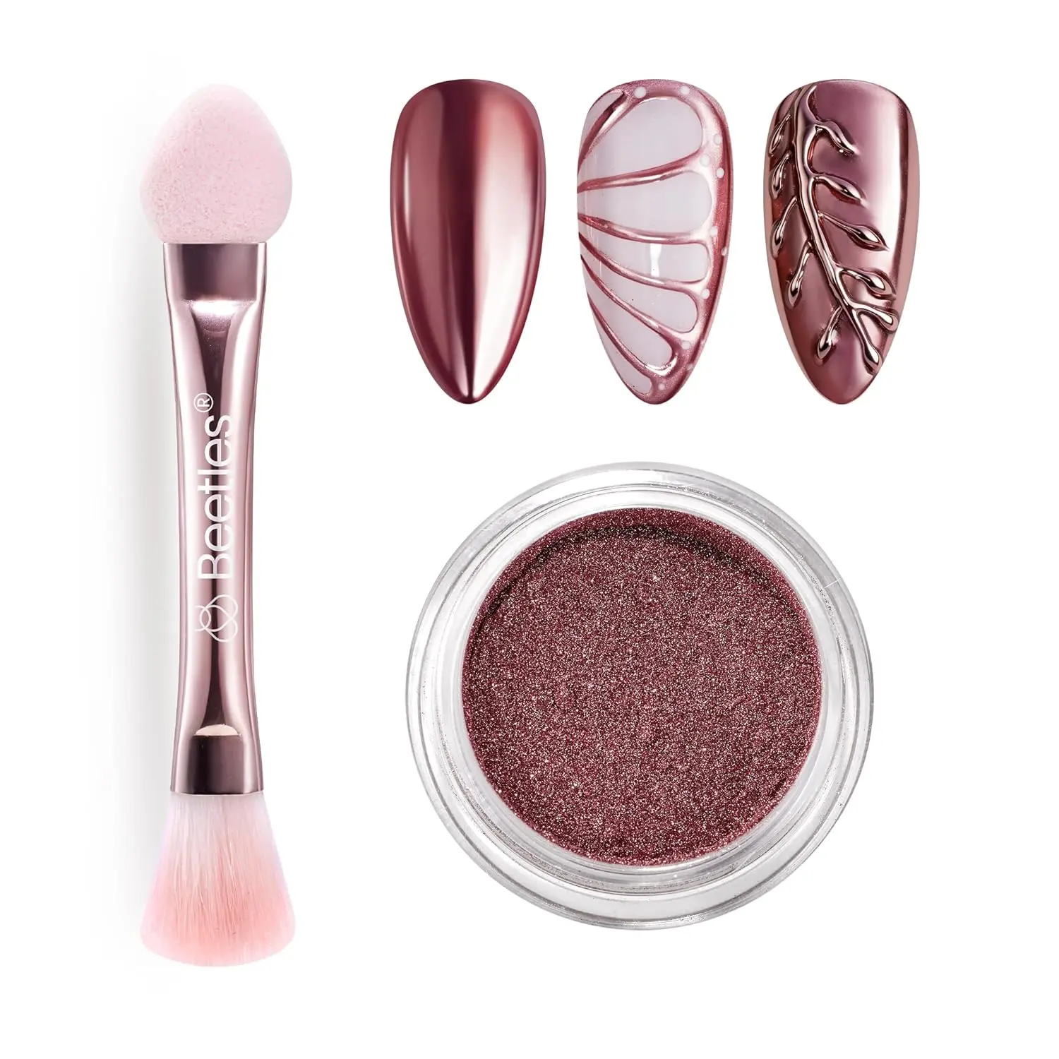 1g Pink Mirror Chrome Nail Powder