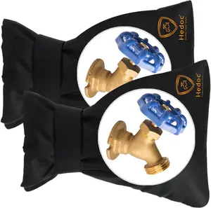 Pro Outdoor Faucet Covers for Winter Freeze Protection, 2 Pack 6" W x 8.2" H Winter Faucet Insulation Cover Socks, Hose Bib Covers for Winter