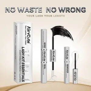 AiryCute Lash Kit Essentials | Strong Hold, Waterproof & Remover-Safe for Flawless Lashes Latex-Free Waterproof Bond Seal & Remover for Sensitive Eyes - Biotin&VE Ingredients - Long Lasting Formula - Pool-Proof Rainy Day Proof