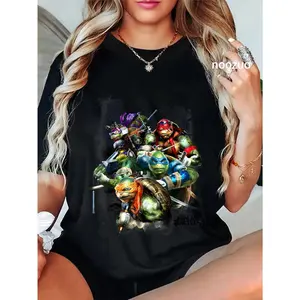 🎉 100% Cotton Unisex Teenage Mutant Ninja Turtle Movie Graphic T-Shirt T-Shirt