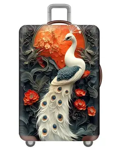 High Elastic Luggage Cover Protective Anti-Scratch Dustproof Suitcase Sleeve Durable Travel Accessory Fits 18-32 Inch Luggage for Airline & Road Trips