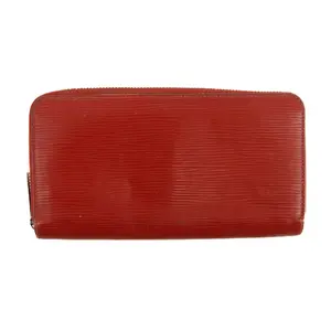 Pre-owned LOUIS VUITTON Leather small leather goods Red Epi Zippy Long Wallet #3102