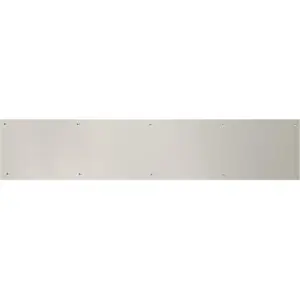212 MAIN Anodized Satin Nickel-Aluminum Magnetic Mount Kick Plate, 6 in. x 30 in., Magnet Sheet, Model A09-P0630-670MAG