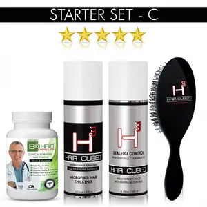 HairCubed Microfiber+ Sealer& Control+ Ionic Brush+ Bio Hair Capsules