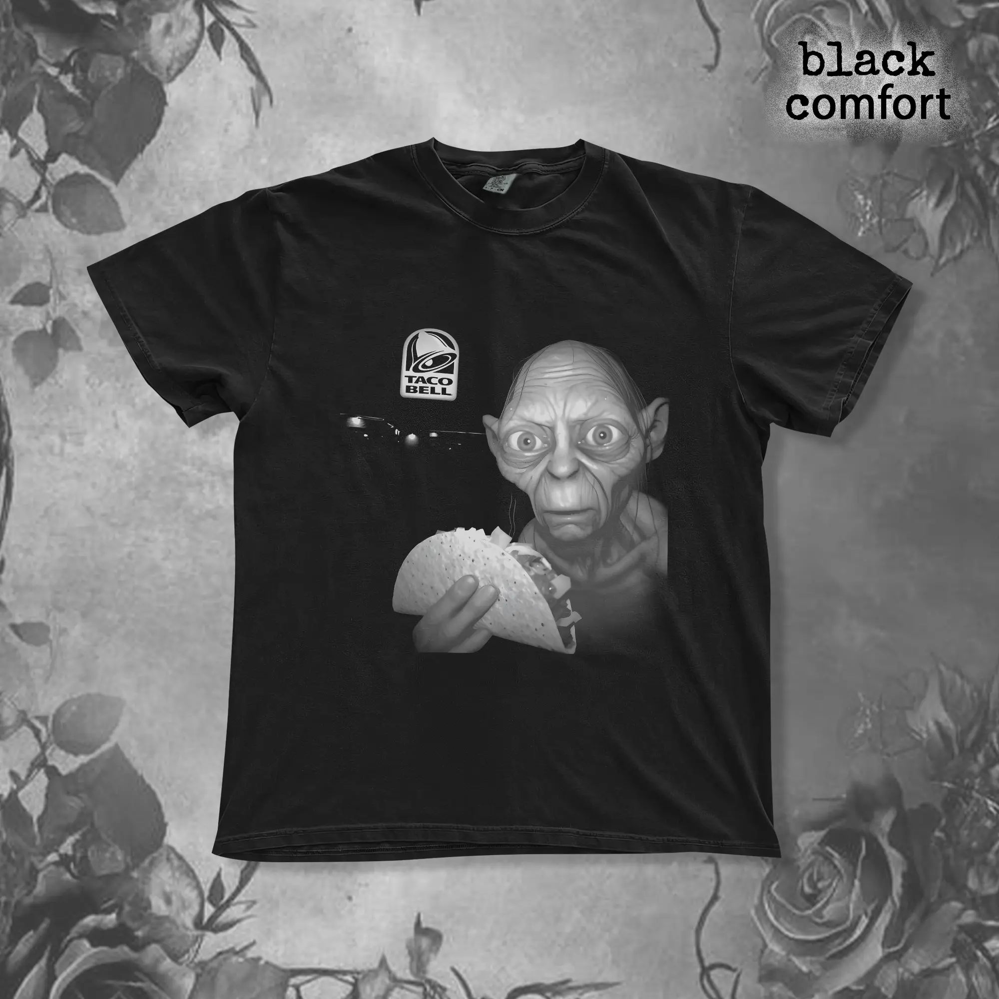 Gollum Taco Meme Tee: Funny Comfort Colors Parody Shirt