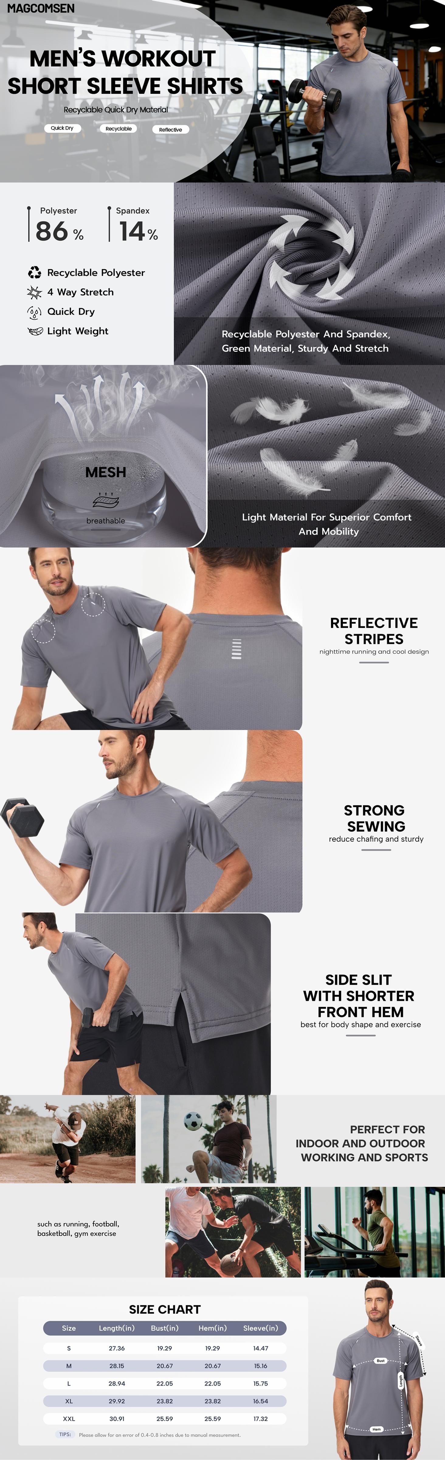 MAGCOMSEN 1/3 Pack Men's Dry Fit Shirts Mesh Short Sleeve Athletic Lightweight Workout Performance Hiking Shirt MAGCOMSEN 1/3 Pack Men's Dry Fit Shirts Mesh Short Sleeve Athletic Lightweight Workout Performance Hiking Shirt