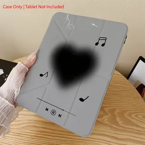Rhythm pattern with adjustable stand and pen slot, foldable anti slip Y-fold TPU protective case, suitable for Samsung, iPad mini, iPad Air, iPad Pro/iPad 10th generation, 11th generation and other series of iPad protective cases