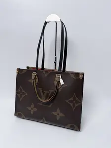 Pre-owned Louis Vuitton Canvas Shoulder Bags OnTheGo MM Monogram Reverse Handbag Tote Bag JA667LV
