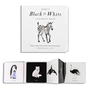 Baby's Black and White Contrast Book: High-Contrast Art for Visual Stimulation at Tummy Time -- Tabitha Paige - Board Book