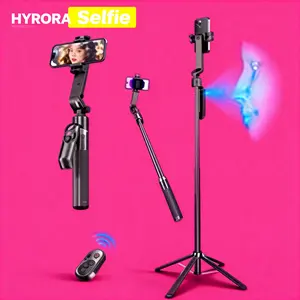 70.8 inch automatic facial tracking tripod for mobile phones, 360 degree rotating travel selfie stick stand, facial tracking tripod stand with remote control and light, suitable for video recording Portable Phone Tripod with Remote