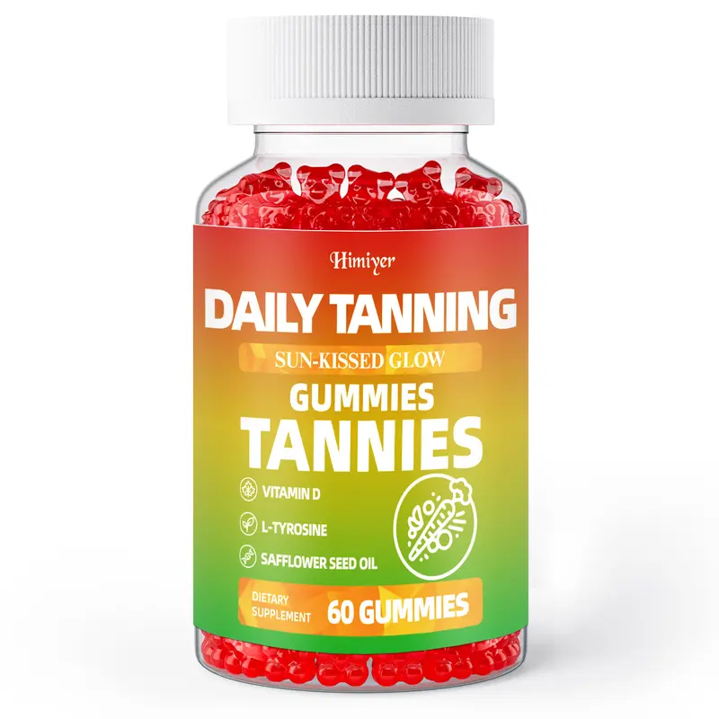Himiyer Daily Tanning Gummies Antioxidant:Natural Tanning Supplement With Astaxanthin Lycopene & Beta-Carotene Supports Radiant Light Beige. Skin Fitness