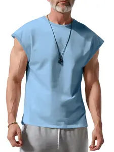 Men's Summer New Style Vest Top, Loose Fit Youth Casual Plain Solid Color Thin Tank Shirt, Menswear Comfortable Fashion Design for Daily Wear
