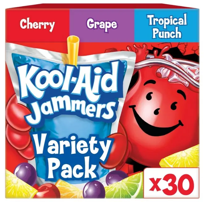 Kool-Aid Variety Pack, 30 ct Box Tropical Punch, Grape & Cherry, 6 fl oz