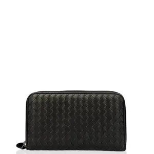 Pre-owned Bottega Veneta Leather small leather goods Continental Wallet Intrecciato Nappa Black (mx040126c0)