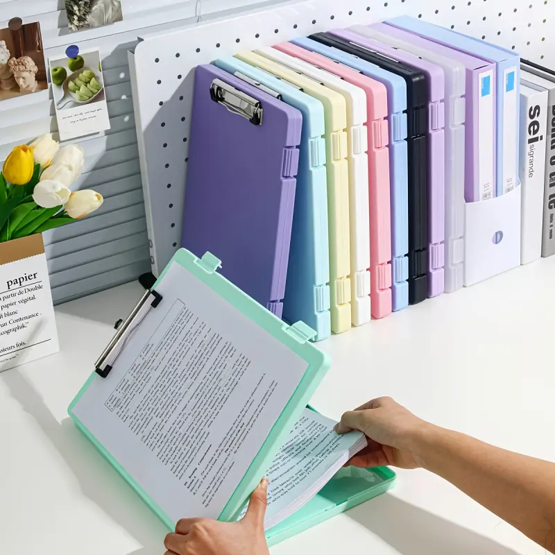 2 Pack Clipboard Folder with Storage Pockets Heavy Duty Document Organizer for Office School Home Letter Size Paper Clipboard Holder with Dividers for Teachers Students Flyers Exam Forms Paper Organizers Files Organizer Clipboards with storage