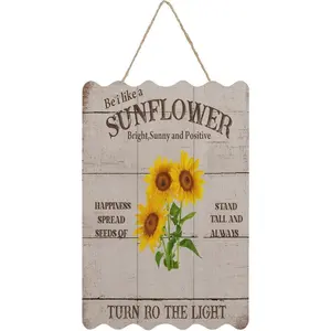 Personalized Farmhouse Wooden Bathroom Signs Be I Like A Sunflower Bright Sunny And Positive Custom Wood Plaque Sign Quote Farmhouse Gallery Wall Decor Signs for Nursery Outdoor 8x12 Inch
