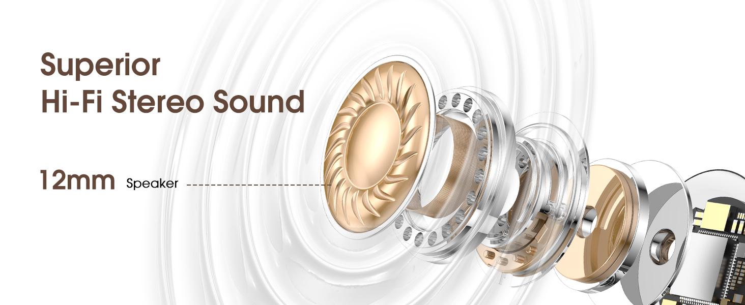 Clip-On Earbuds, Lightweight Comfort with Anti-Drop Design Open Ear Earbuds Bluetooth 5.4, 50H Battery Open Ear Headphones, Waterproof, Perfect for Glasses Wearers, Sports and Workouts