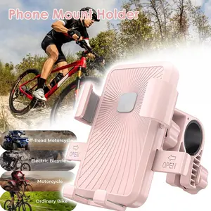 Bike Phone Holder, [Super Easy Install] Ultra Stable Motorcycle Phone Mount, Bicycle Handlebar Holder Mount for Adults Kids, Bike Bicycle Ebike Gear Accessories Suitable for iPhone and 4.7-7.2" Smartphones