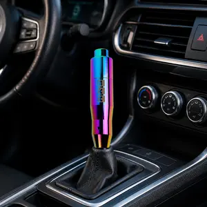 Universal Neo Chrome Aluminum Shift Knob, Racing Style Manual & Automatic Gear Shift Handle, M8 M10 M12 Adapter Included, JDM Car Interior Modification Accessory #ShiftKnob #NeoChrome #JDM #JDMStyle #CarMods #CarInterior #GearShift performance car mods