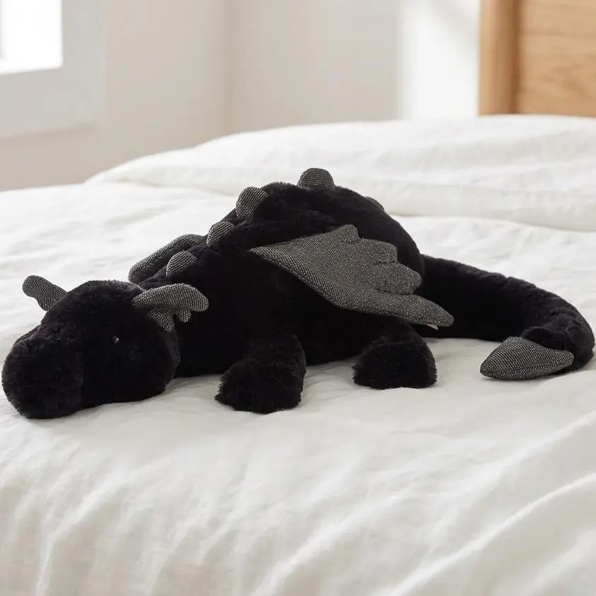 Jellycat Black Onyx Dragon Plush Fantasy Dragon Stuffed Animal Soft Cuddly Gift for Kids & Collectors