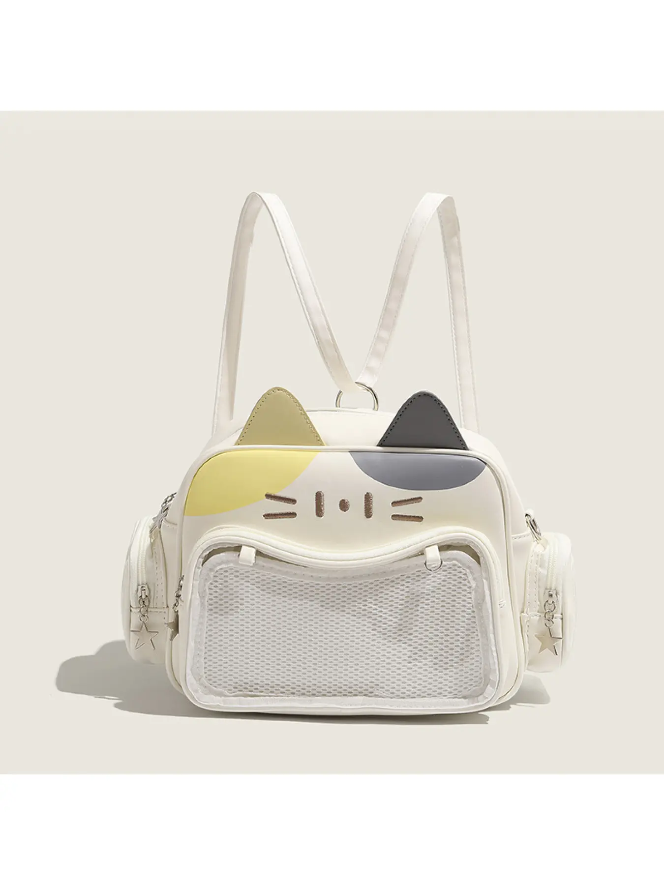 Cat Carrier Backpack Transparent Tote Bag Adjustable Strap Double Shoulder Sling for Small Cats Dogs Outdoor Travel