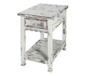 Alaterre Furniture Cottage Chairside End TableShabby Chic