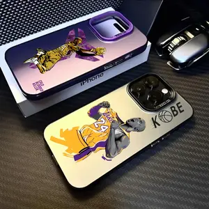 Basketball K-Kobe B-Bryant Phone Case For IPhone 16 15 14 13 12 11 Pro Max Plus – Colorful Gradient Soft TPU Back Cover IPhone 16 Case Premium Phone Case Deals For You