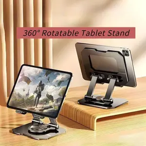 Desktop Tablet Stand with Hollow Heat Dissipation Design, Rotatable and Stable Tablet Holder for Home Office, Perfect Tablet Accessory
