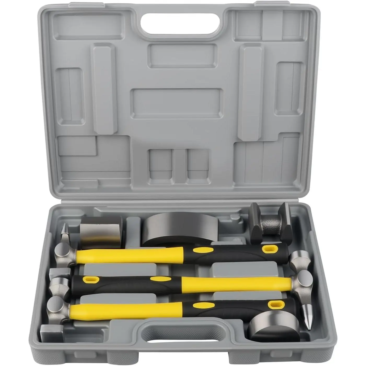7pc Heavy-Duty Steel Hammers & Dolly Set, Auto Body Repair Kit for Smoothing Out Autobody and Repairing Minor Dents, 7Pc Hammers, For Repairing Minor Dents