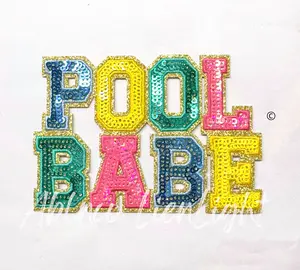Pool Babe Summer Sequin Patch