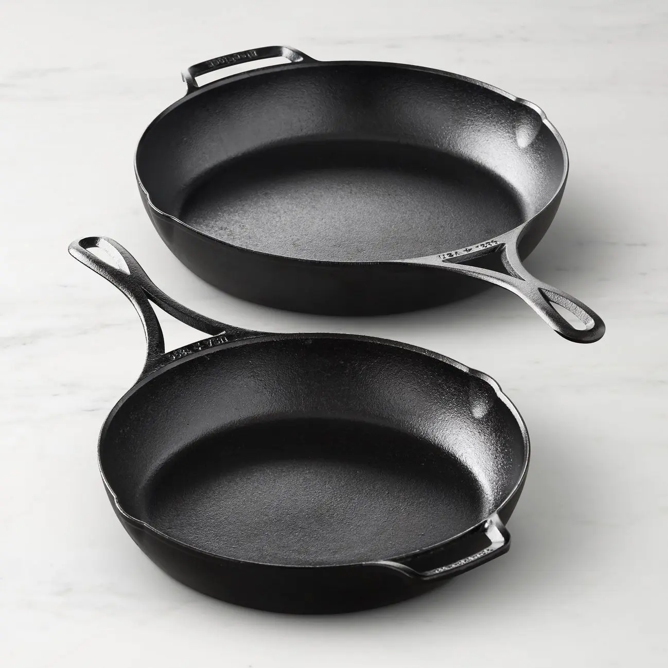 Lodge Blacklock Triple Seasoned Cast Iron Skillet, Set of 2