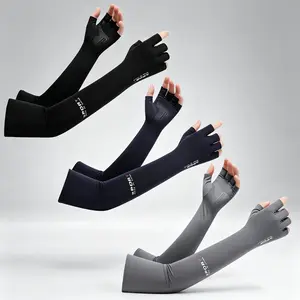 Ice Silk Extended Arm Sleeves, UPF 50+ UV Protection, Breathable for Men, Ideal for Summer Outdoor Sports, Driving, Electric Scooter Riding