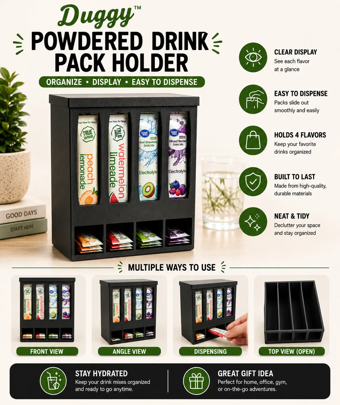 Never Dig for Drink Packets Again  Drink Mix Organizer (TikTok Shop Must-Have) #tiktokshopfinds