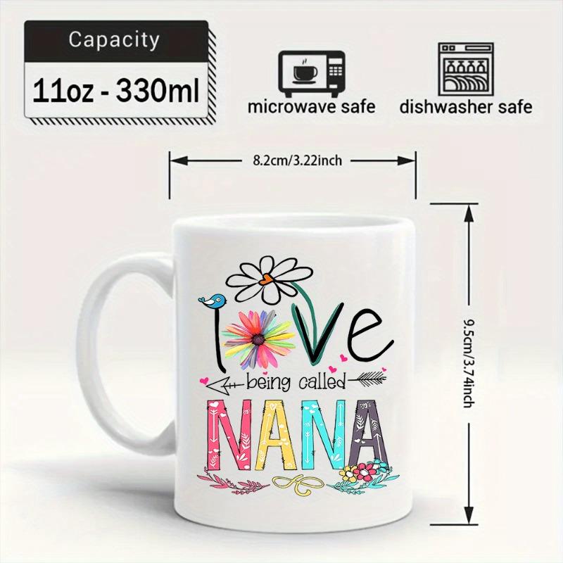 1pc Nana's Delight Ceramic Coffee Cup - Microwave & Dishwasher Safe, Perfect Grandma Gift - 11 Ounces Capacity, Durable, Non-Toxic, Lead-Free, and Easy to Clean - For Coffee & Tea Lovers - Suitable for Everyday Use 1pc Nana's Delight Ceramic Coffee Cup - Microwave & Dishwasher Safe, Perfect Grandma Gift - 11 Ounces Capacity, Durable, Non-Toxic, Lead-Free, and Easy to Clean - For Coffee & Tea Lovers - Suitable for Everyday Use