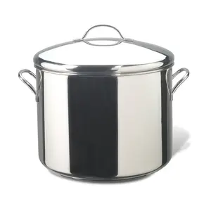 Classic Series Stainless Steel Stockpot With Lid - Durable & Versatile Cookware for Crab Legs Chili & Spaghetti - Perfect for Large Batches