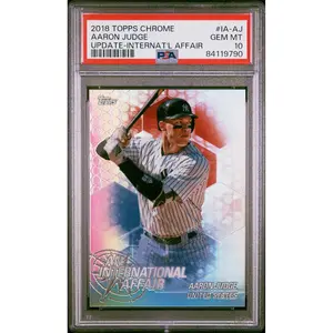 2018 Topps Chrome Update - International Affair Aaron Judge PSA 10