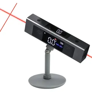 Protractor Digital Inclinometer, Angle Measure L-as-er Ruler, with Bi-directional Red Light Marking, Dual-Screen Angle Finder, Multifunctional Device  Professional (Dual L-as-er + Stand)