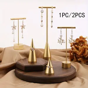 1PC/2PCS Metal T-Shape Jewelry Display Rack, Ring Earring Necklace Holder, Wedding Valentine Gift Organizer