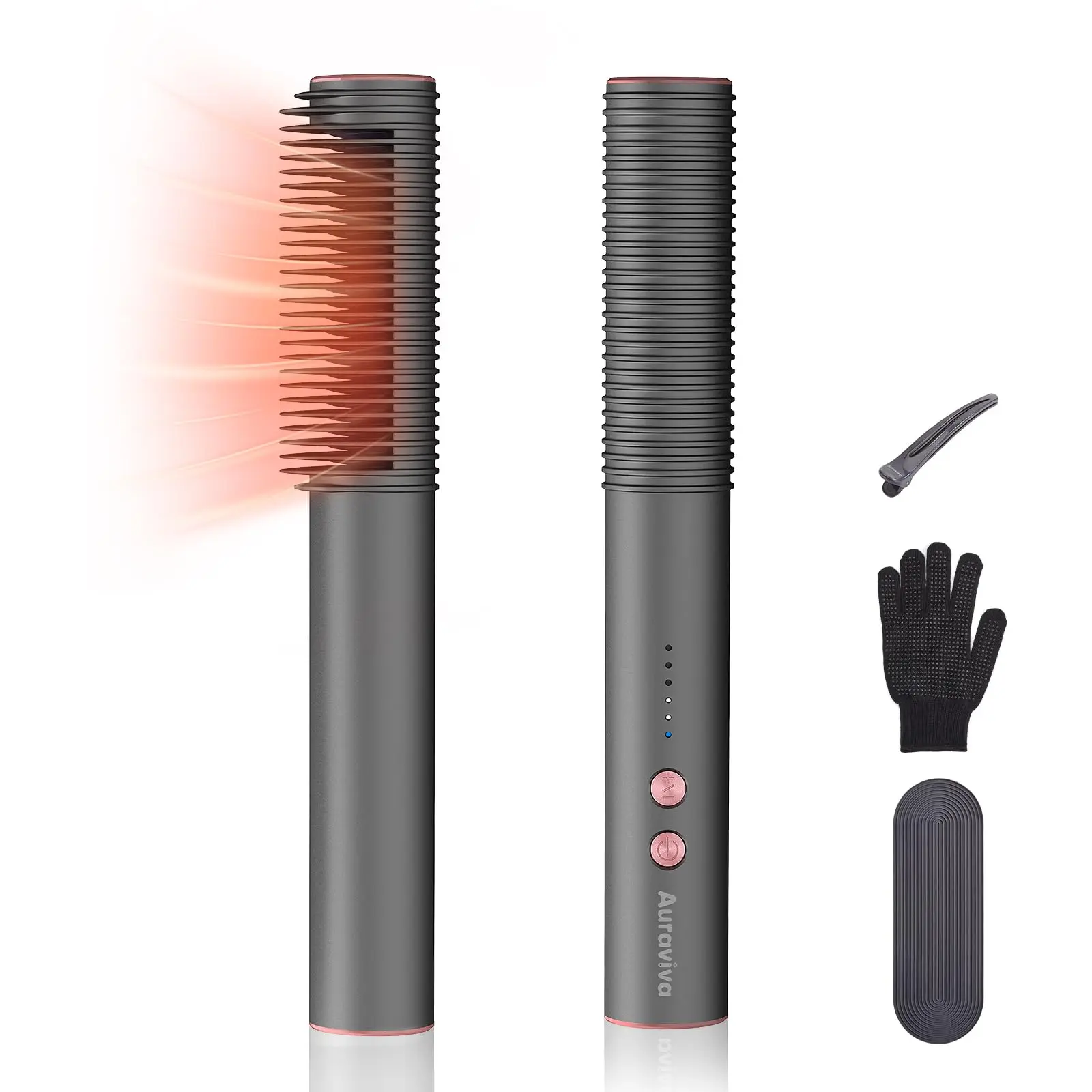 Auraviva Hair Straightening Comb|Comfort Salon Negative Ion Hair Care|20s Heating Worker Quick Styling|Curling irons