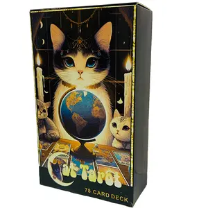 Cat tarot cards A 78 Deck English Version Board games Cards Selfcare for Tarot Readings Vibrant Easy Deck Fortune Telling Game