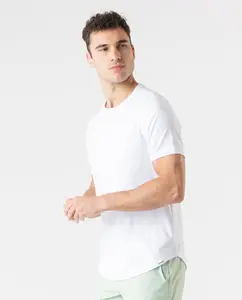 Aviation Tee Curved Hem White , XXL