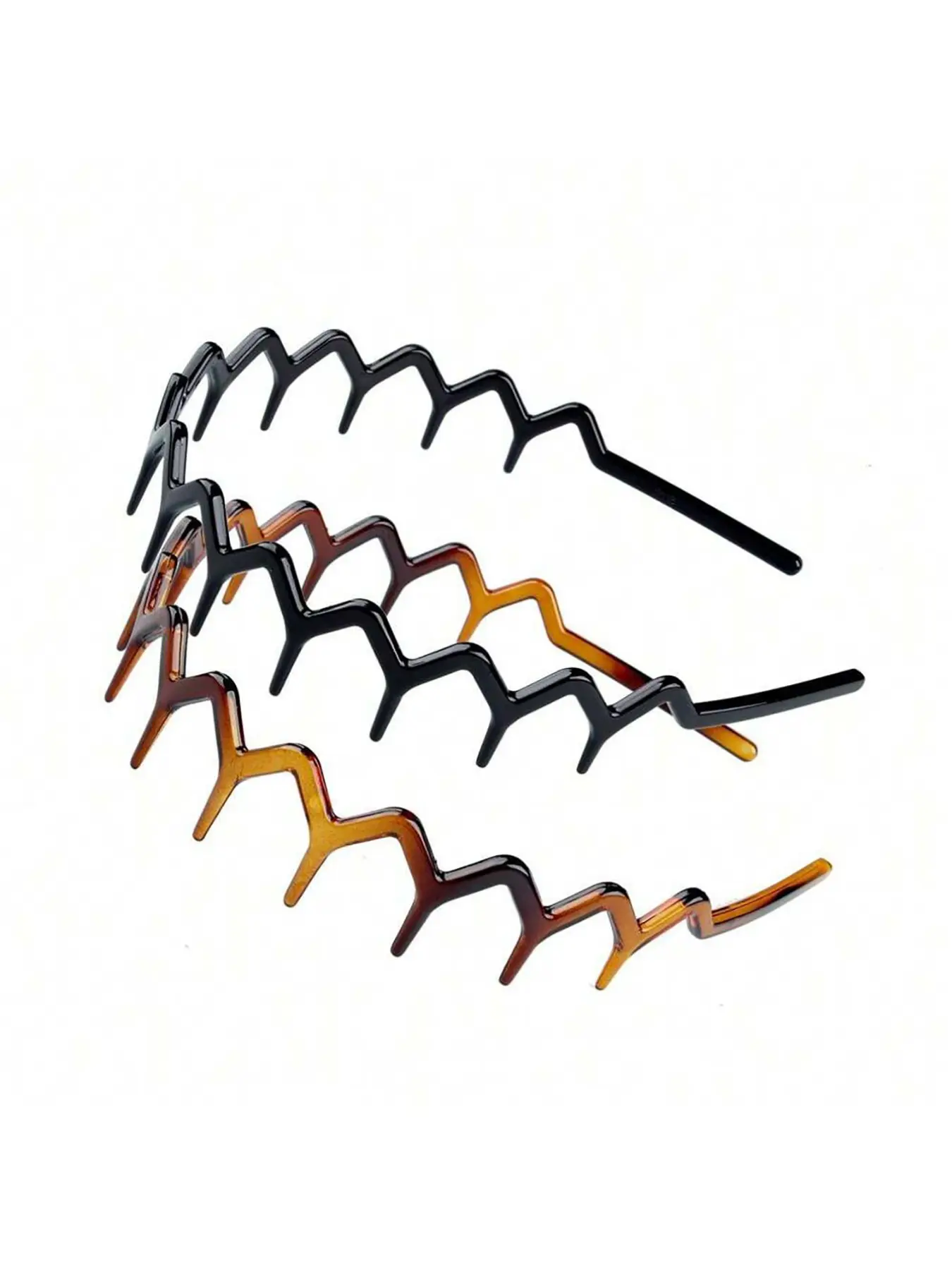 2pcs/set V/M-shaped Toothed Wavy Headband, Simple Anti-Slip, Non slip headband, Suitable For Men & Women Haircare And Skin Care, Hairband, Hair Hoop, Zig Zag Headbands, All-match Fashion Accessories for Daily Wear, Zigzag Headband, No Slip Headbands