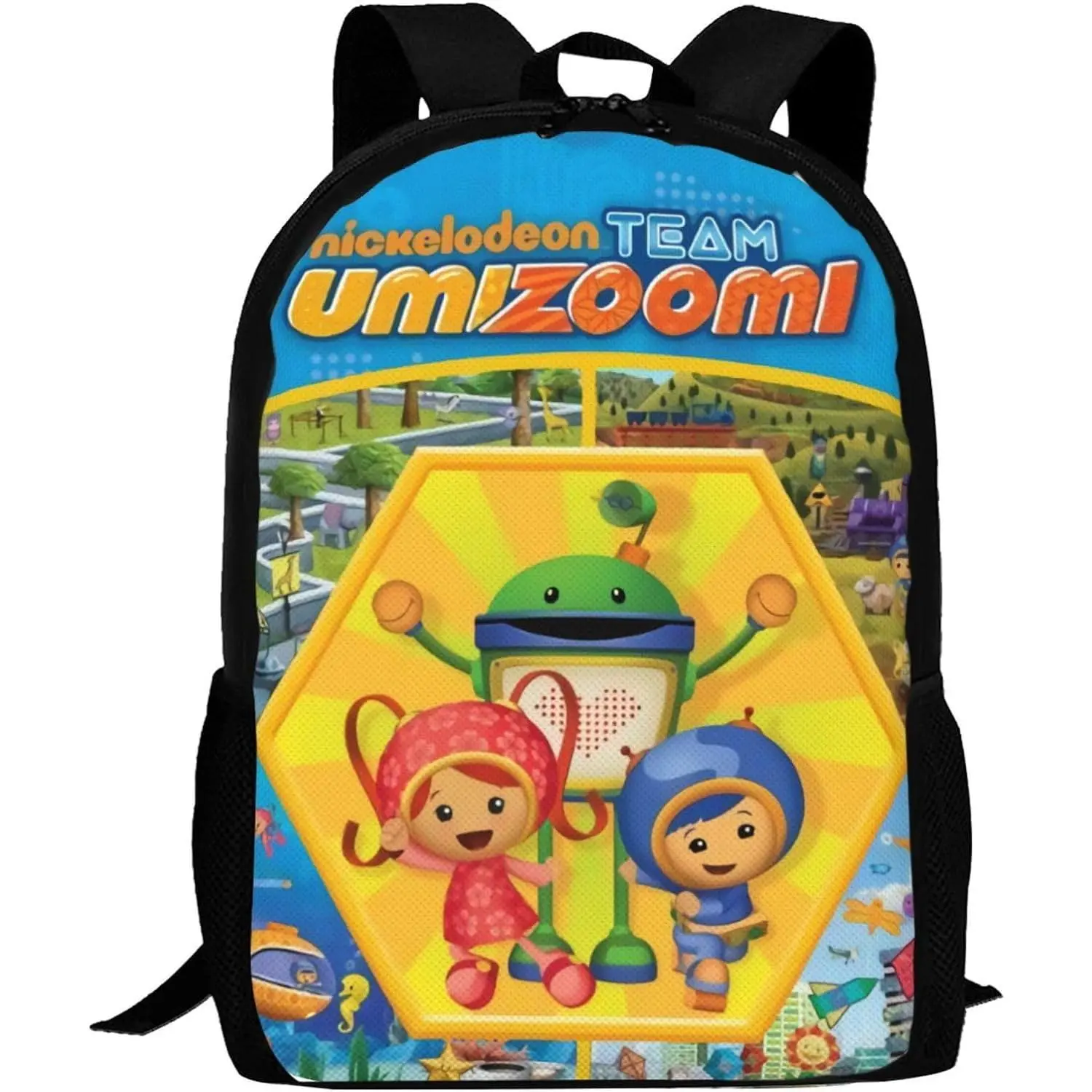 Cartoon Backpacks Team Anime Umizoomi Adjustable Funny Laptop Backpack Double Shoulder Bag for Women Men Climbing Shopping Work
