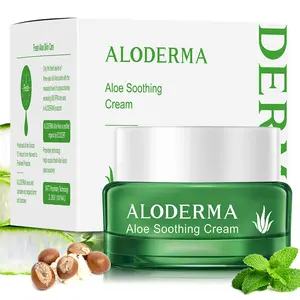 ALODERMA Soothing Face Cream Made with Organic Aloe Vera, Squalane & Vitamin E - Gentle, Non-Irritating Moisturizer for Sensitive, Inflamed & Damaged Skin, 50g