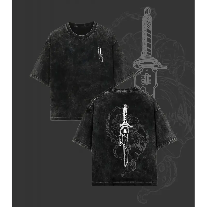 Toji Vintage Oversized Washed Tee Unisex Oversize Anime Manga Lightweight Cotton T-Shirt, Hoodies & Sweater Wash Gift For Anime Fan, Anime Lover loungewear t shirt summerwins Apparel Tshirt campingessentials