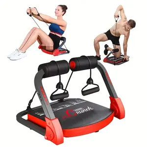 Abdominal Muscle Exercise Machine, Used for Abdominal Muscle Exercise, Sit-Ups and Push-Ups Exercise Bench, Used for Abdominal Muscle Exercise, Sit-Ups and Push-Ups Exercise Equipment, with Resistance Bands, Core Strength Training Machine, Christmas Gift