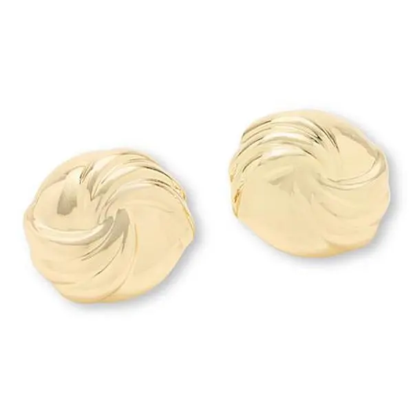 Bellezza Bronze Polished Swirl Stud Earrings