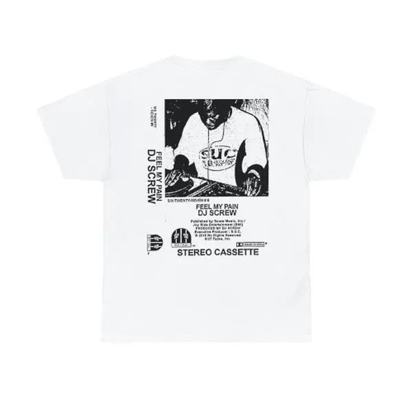 Dj Screw Feel My Pain T-Shirt Bigtyme Recordz Tommy Wright Iii Rap Tee Project For Gangsta Pat Fans