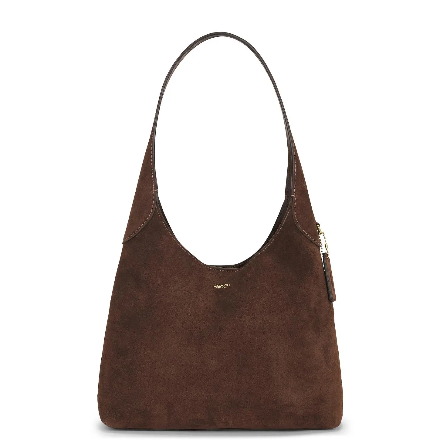 Coach Suede Brooklyn Shoulder Bag 28 in Dark Chocolate Coach Suede Brooklyn Shoulder Bag 28 in Dark Chocolate